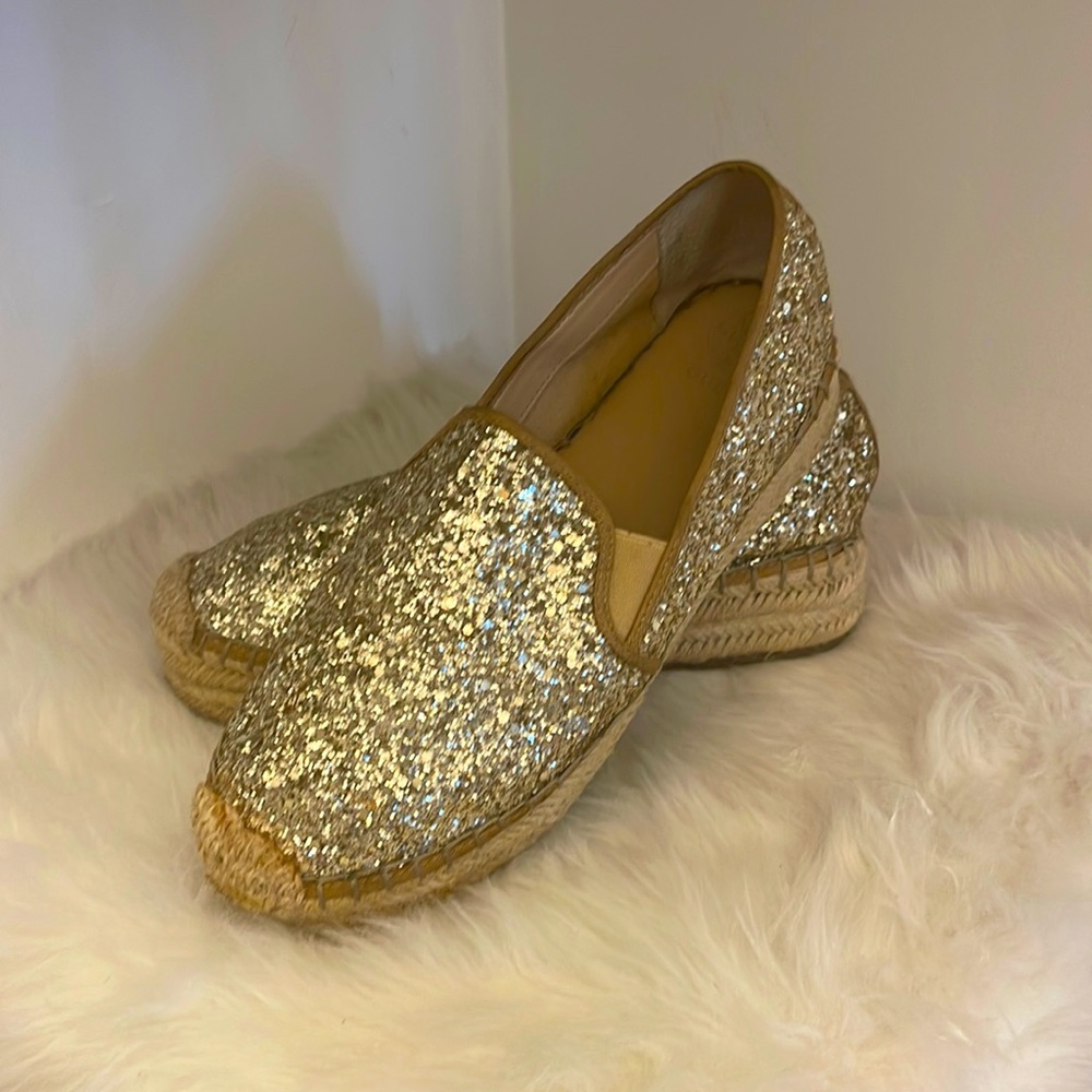 Guess Espadrilles - Gold Glitter - size 8.5